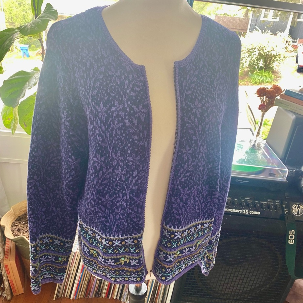 Embroidered Floral Sweater